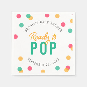 Serviette En Papier Confetti Turquoise rose orange prêt à le Baby sho