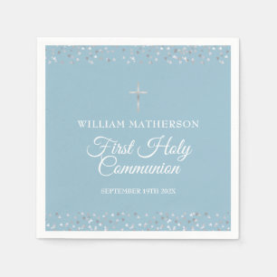 Serviette En Papier Confettis de coeurs pour la première communion