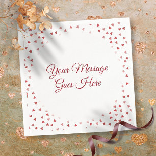 Serviette En Papier Confettis de mariage Cœurs Rouge Rubis