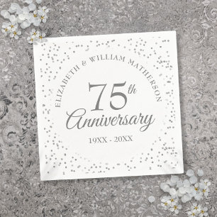 Serviette En Papier Confettis pour les 75 ans de mariage