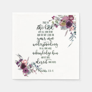 Serviette En Papier Confiance dans le Seigneur floral