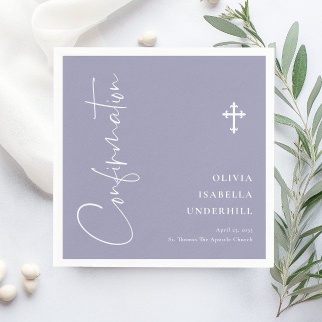 Serviette En Papier Confirmation de script pour filles (Créateur téléchargé)