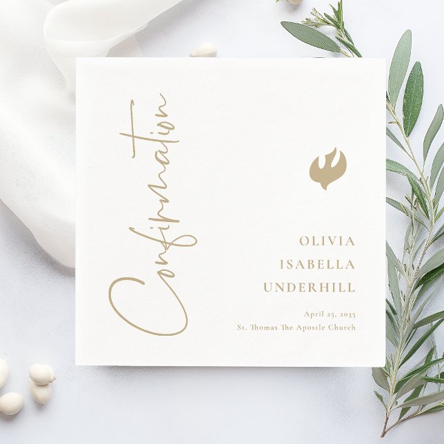 Serviette En Papier Confirmation de script pour filles (Créateur téléchargé)