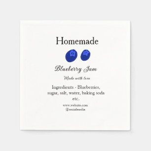 Serviette En Papier Confiture de bleuets maison faite avec amour ajout