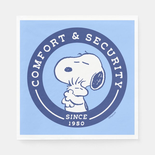 Serviette En Papier Confort et sécurité | Snoopy & Woodstock Hug (Devant)