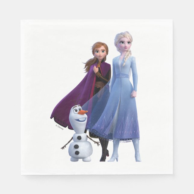 Serviette En Papier Congelé 2 | Anna, Elsa et Olaf (Devant)