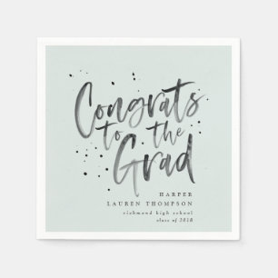 Serviette En Papier congrats aux serviettes de partie de diplômé de