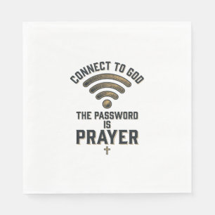 Serviette En Papier Connexion à Dieu Prière Vector Design Chrétien_1