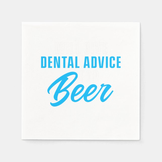 Serviette En Papier Conseil Dentaire Pour Bière Dentiste Dentistère De (Devant)