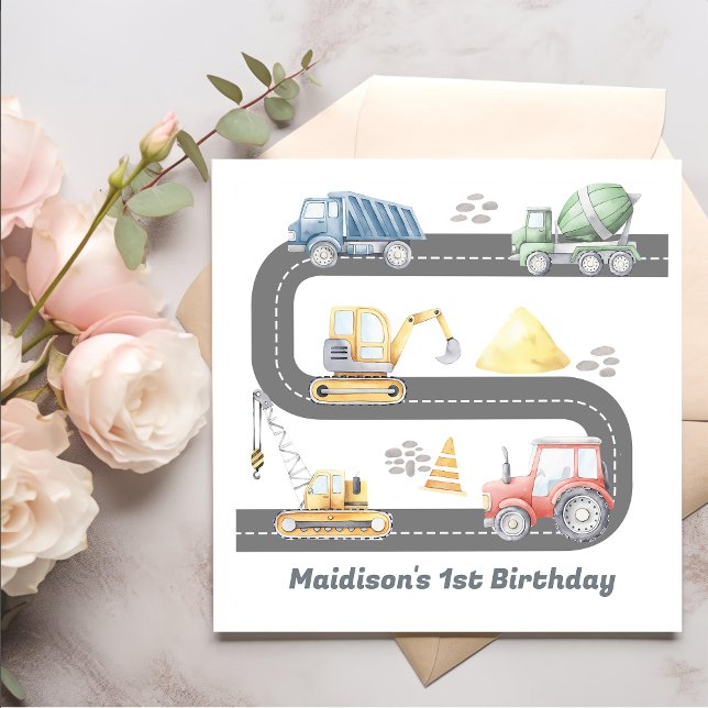 Serviette En Papier Construction Anniversaire Merci (Créateur téléchargé)