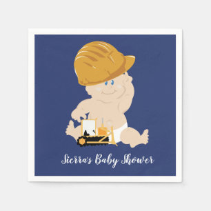 Serviette En Papier Construction Baby Boy Douche sur mesure serviettes