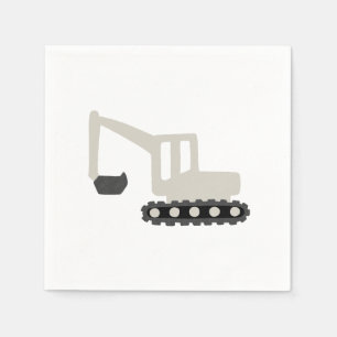 Serviette En Papier Construction Digger Anniversaire Partie minimum Na