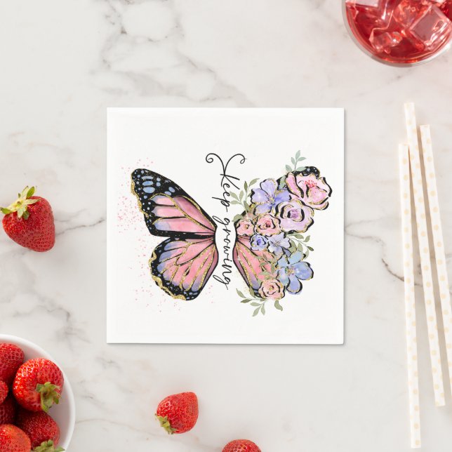 Serviette En Papier Continuer à augmenter le devis Fleur sauvage (En situation)