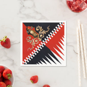 Serviette En Papier Contrada Priora della Civetta (Owl) Palio di Siena