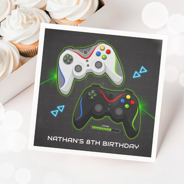 Serviette En Papier Contrôleur de jeu vidéo Jeu d'anniversaire Gamer (Créateur téléchargé)