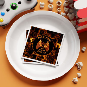 Serviette En Papier Contrôleur de jeu vidéo orange