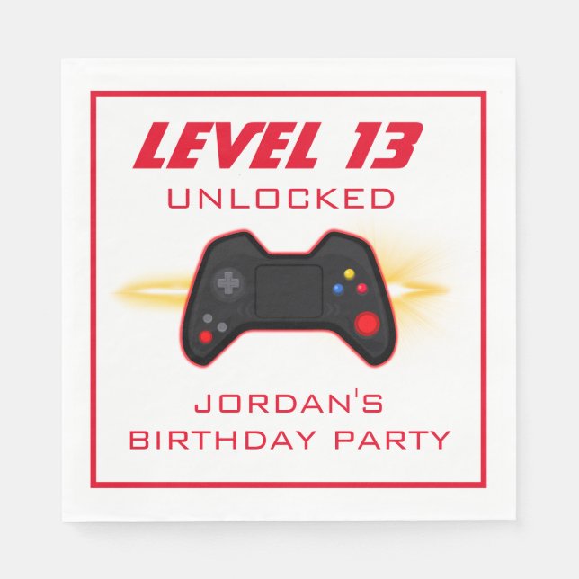 Serviette En Papier Contrôleur Red du jeu vidéo (Devant)