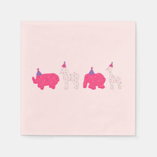 Serviette En Papier Cookie animal givré Anniversaire de fête Napkin