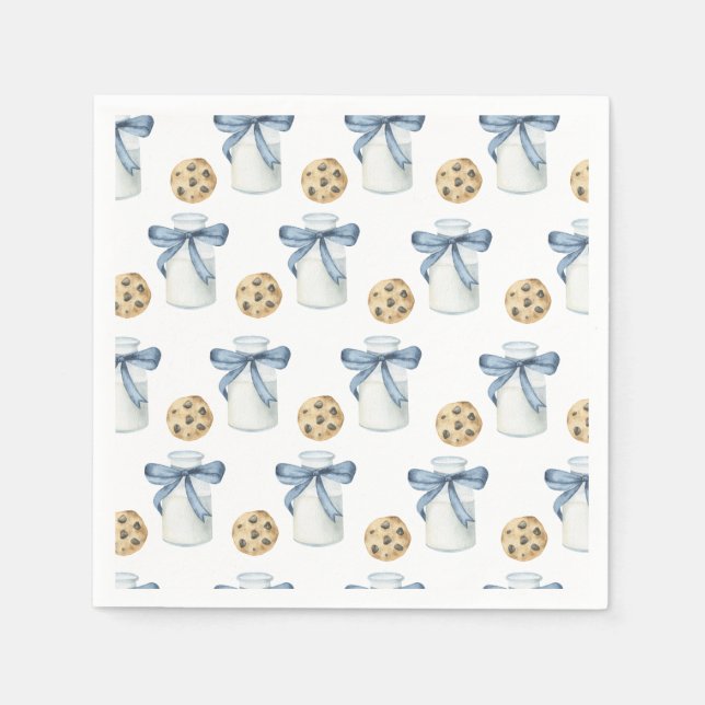 Serviette En Papier Cookie et Lait Anniversaire (Devant)