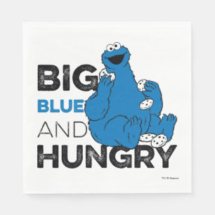 Serviette En Papier Cookie Monster   Big Blue & Hungry
