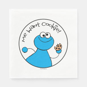 Serviette En Papier Cookie Monster Doodley Graphisme