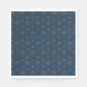 Serviette En Papier Cookie Monster et Cookies Blue Navy Motif