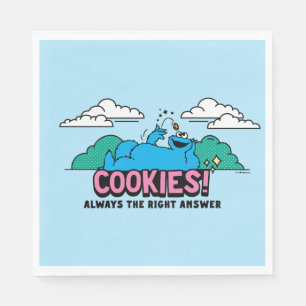 Serviette En Papier Cookie Monster   Les cookies sont toujours la bonn