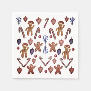 Serviette En Papier Cookies et sucreries de Noël