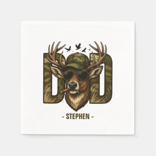 Serviette En Papier Cool Camouflage Papa - Cerf avec lunettes de solei