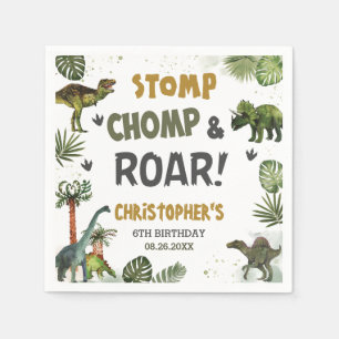 Serviette En Papier Cool Dinosaures Jurassic Boy Anniversaire