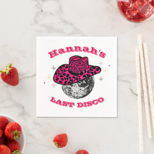 Serviette En Papier Cool Disco Cowgirl Bachelorette Party