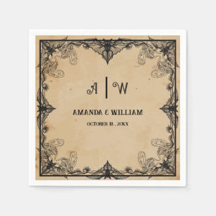 Serviette En Papier cool horreur vintage gothique classique Mariage se