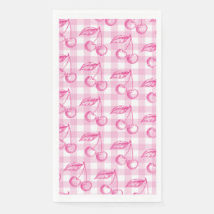 Serviette En Papier Coquette cerise rose esthétique