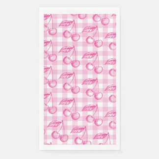Serviette En Papier Coquette cerise rose esthétique