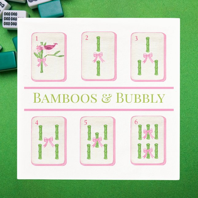 Serviette En Papier Coquette du grand millénaire Bamboos et Bubbly Mah (Créateur téléchargé)