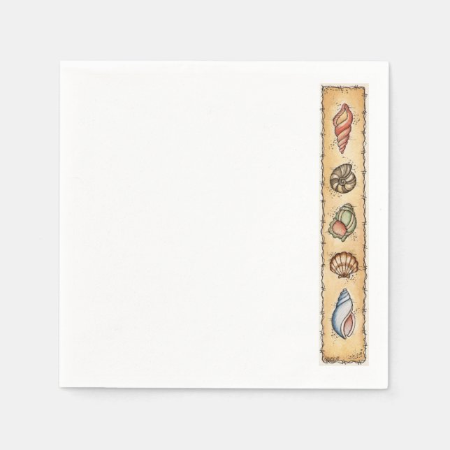 Serviette En Papier Coquillages (Devant)