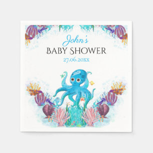 Serviette En Papier Coquillages de Baby shower de coquillages de pieuv