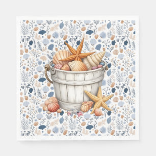 Serviette En Papier Coquillages de bord de mer
