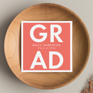 Serviette En Papier Corail   Graduation Gras