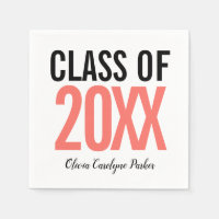 Coral Bold Moderne Graduation chaque année