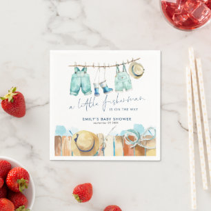 Serviette En Papier Corde à linge de vêtements de Petit Pêcheur Bienve