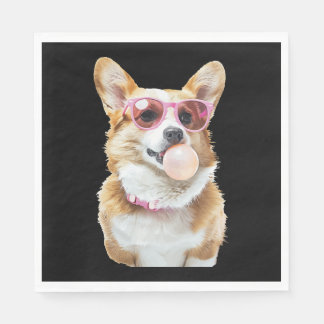 Serviette En Papier Corgi   