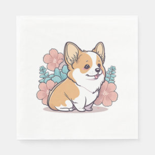 Serviette En Papier corgi mignon
