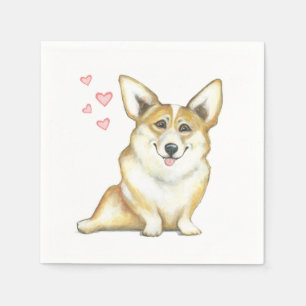 Serviette En Papier Corgi Napkin