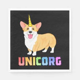 Serviette En Papier Corgi pour filles enfants Licorg Licorne Corgicorn