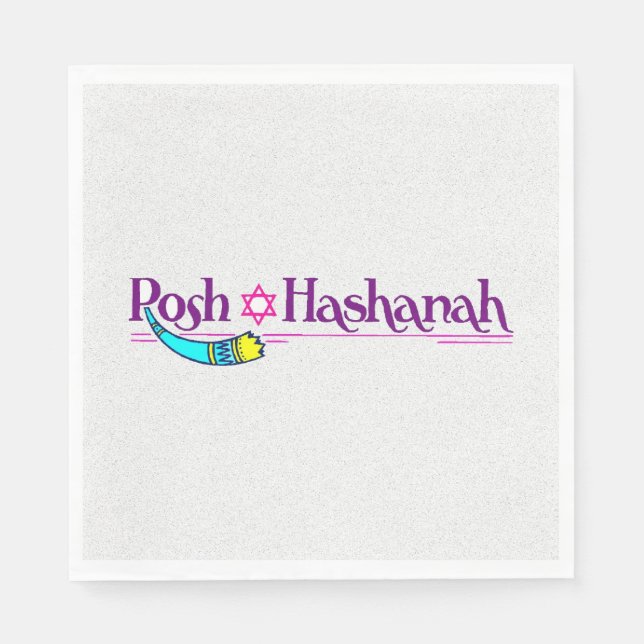 Serviette En Papier Corne et étoile - (Devant)