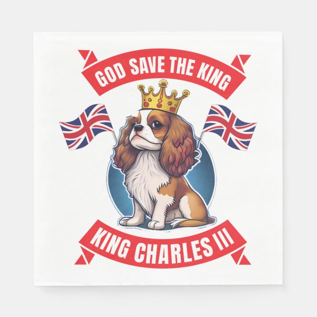 Serviette En Papier Coronation Cavalier King Charles (Devant)