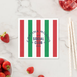 Serviette En Papier Cortina Milano Apres Social Club Italia Serviettes