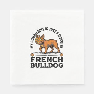 Serviette En Papier Costume de chemise de pumpkin de Bouledogue França