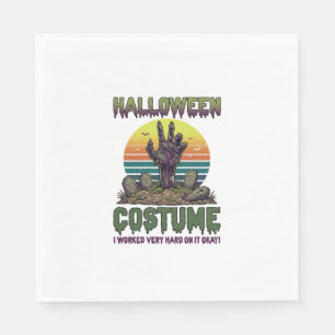 Serviette En Papier Costume d'Halloween Main de Zombie Cimetière Pierr
